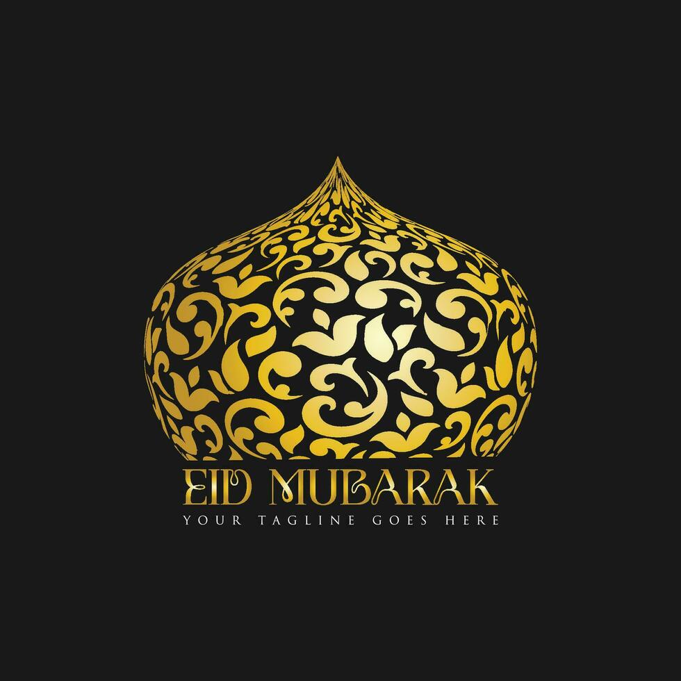 eid mubarak logo vettore