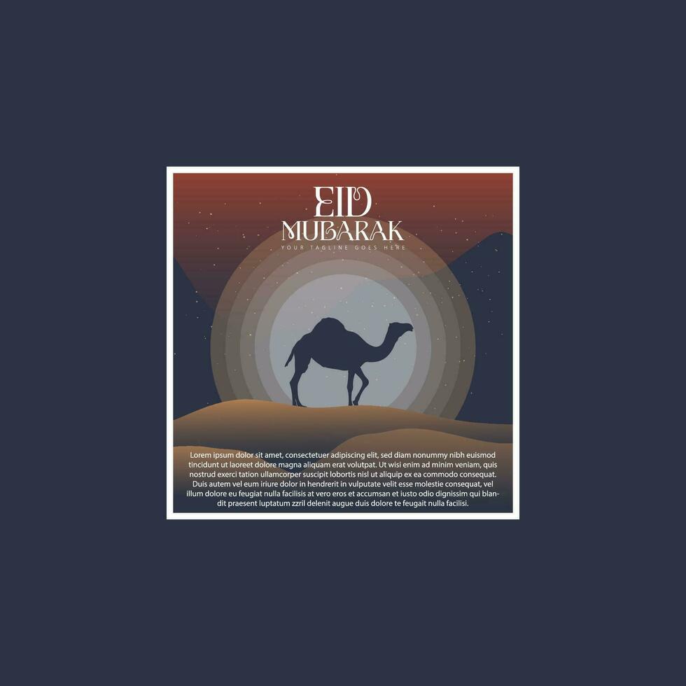 eid mubarak logo vettore