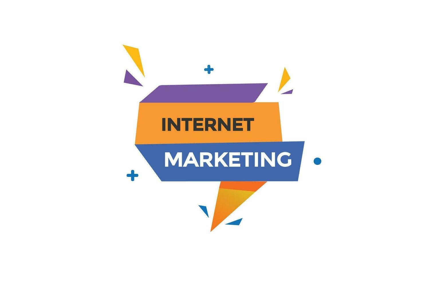 nuovo Internet marketing moderno, sito web, clic pulsante, livello, cartello, discorso, bolla striscione, vettore