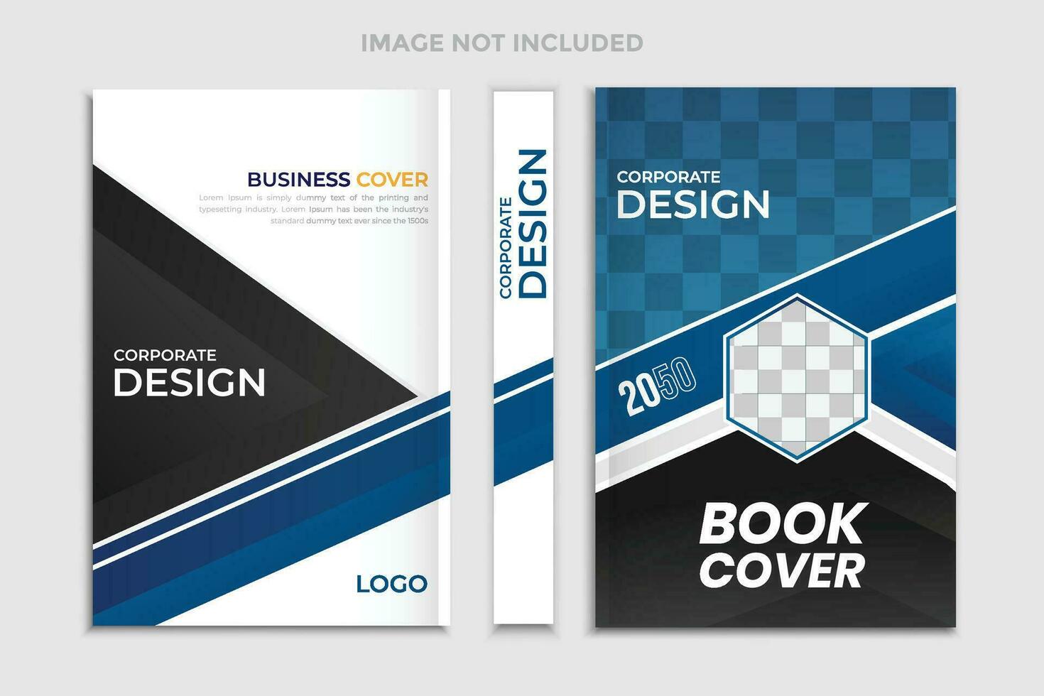 Doppio pagina aziendale attività commerciale libro copertina design tamplate vettore