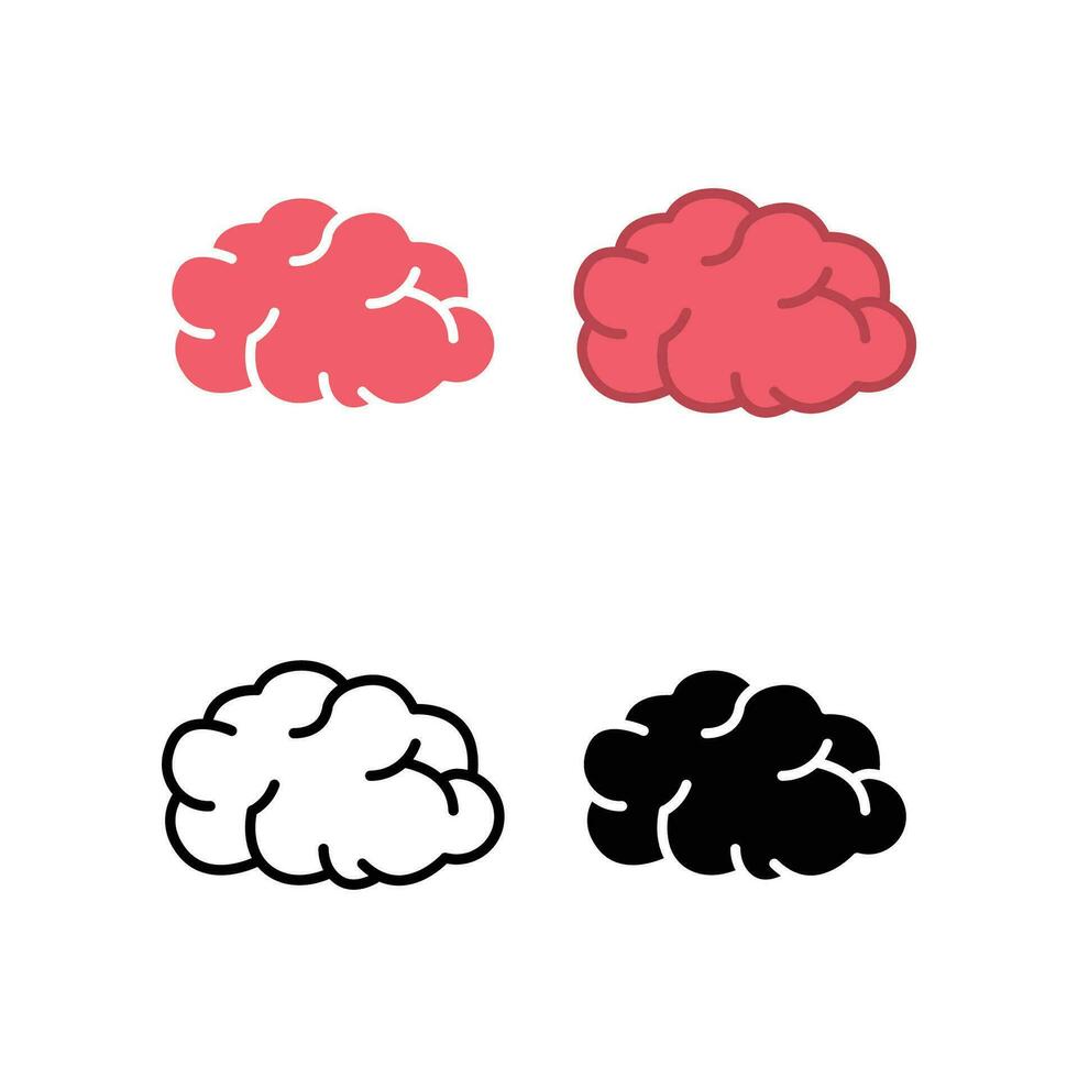 cervello dentro Visualizza. linea cartello per mobile app, siti web. cervello, mente o intelligenza. umano interno organo, interno corpo parte. cervello icona. vettore illustrazione. design su bianca sfondo. eps10