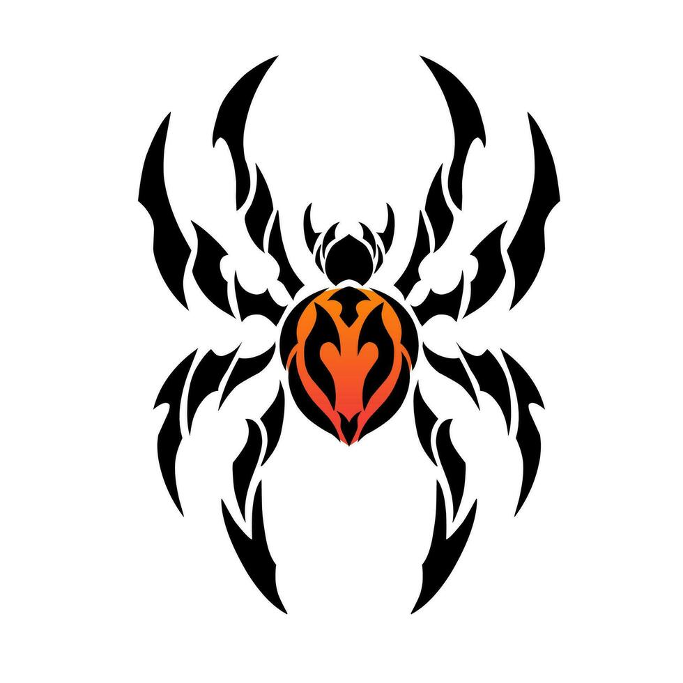 illustrazione vettore grafico di tribale arte design ragno con tatuaggio stile