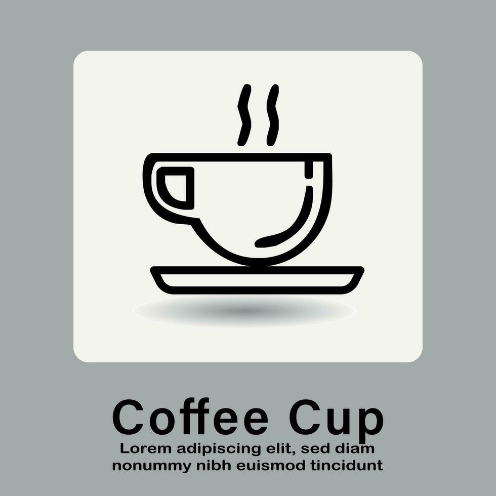 caffè tazza icona, caldo caffè tazza icona per uso applicazioni e siti web vettore illustrazione.