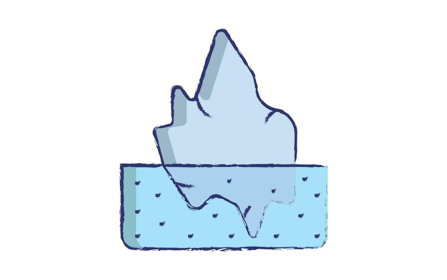 iceberg mano disegnato illustrazione vettore