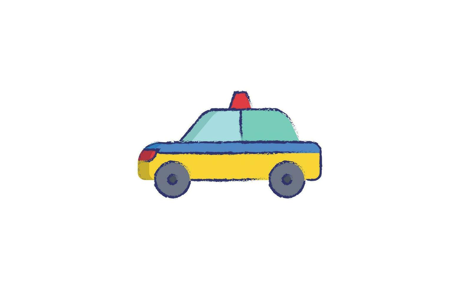 Taxi mano disegnato illustrazione vettore