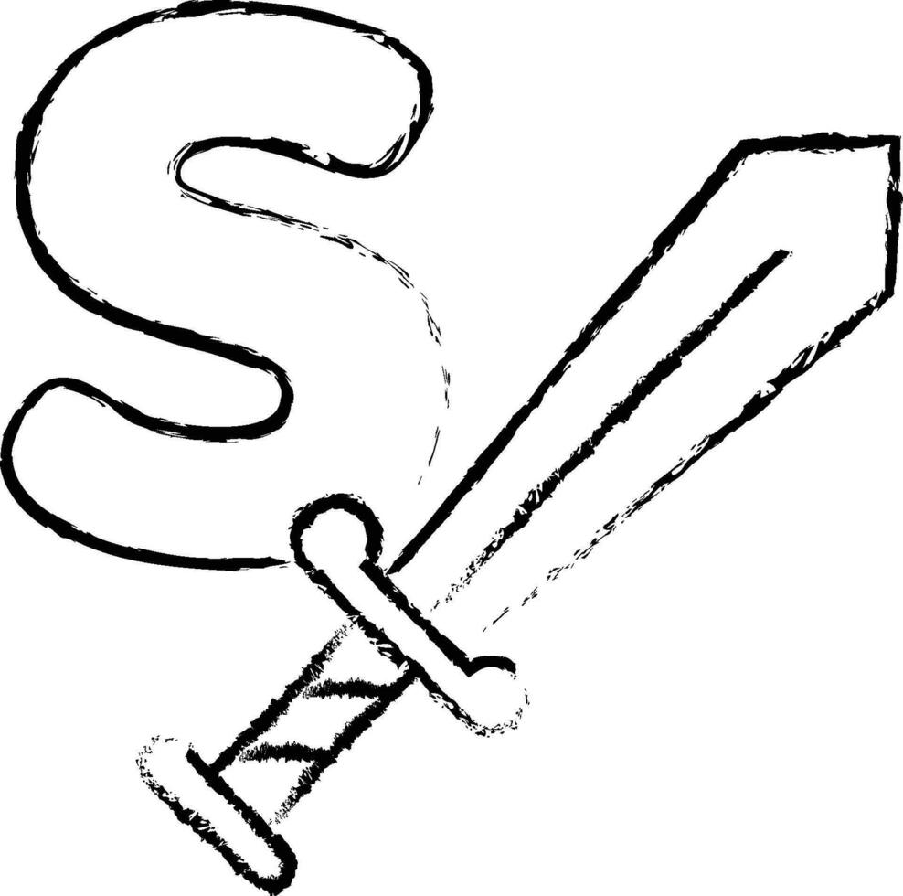 alfabeto serie S mano disegnato illustrazione vettore