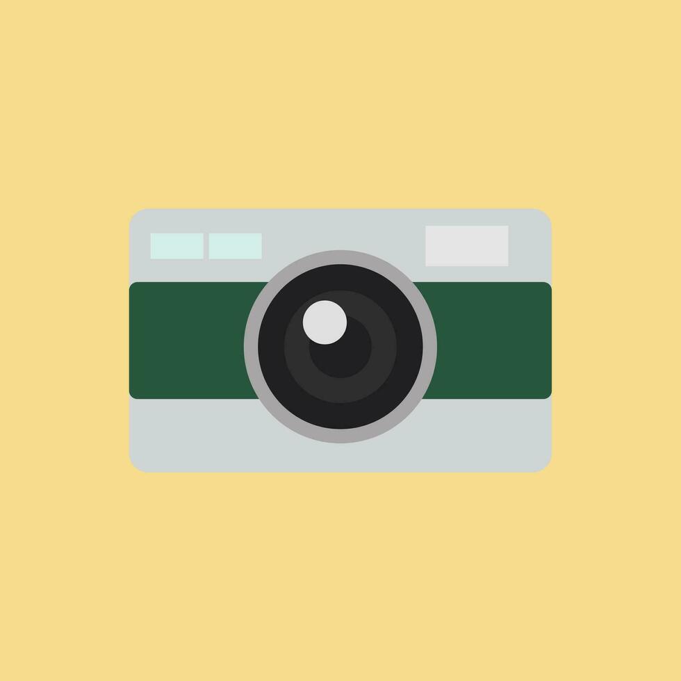 illustrazione vettoriale di design piatto fotocamera vintage