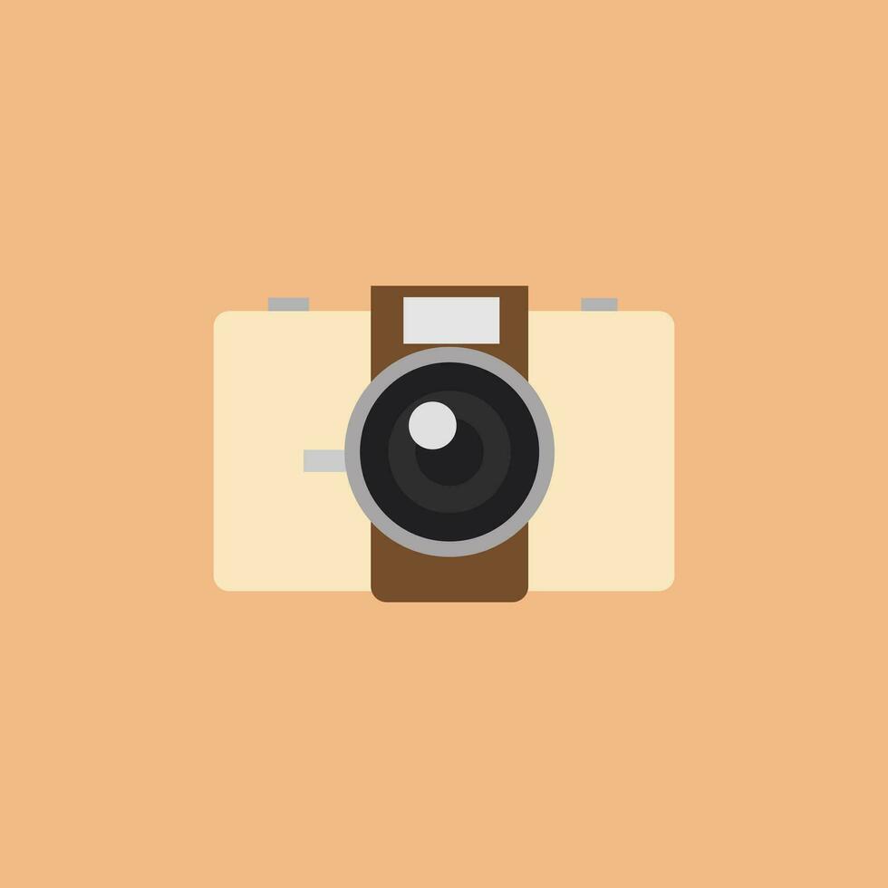 illustrazione vettoriale di design piatto fotocamera vintage
