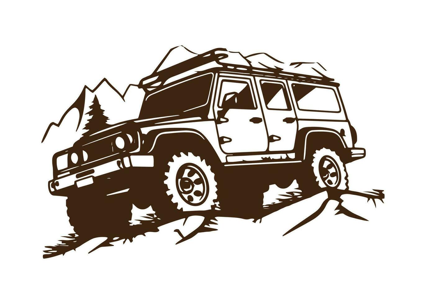 minimo e astratto logo di camionetta icona auto vettore silhouette isolato design lato Visualizza