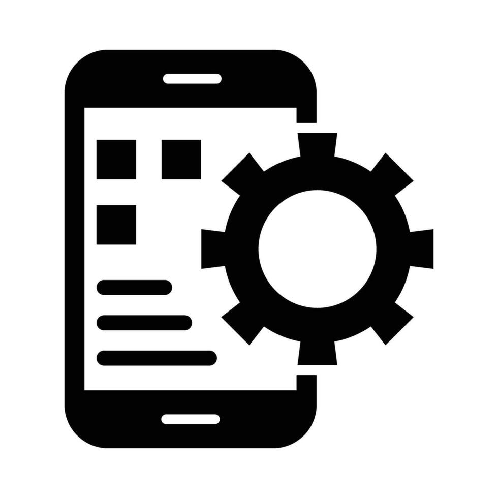 App sviluppo vettore glifo icona per personale e commerciale uso.