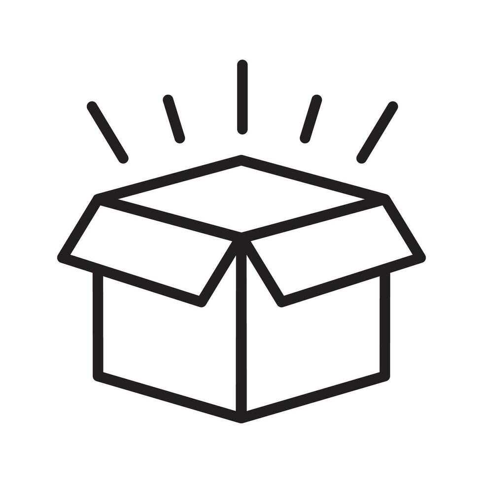 regalo scatola sorpresa simbolo icona vettore design illustrazione