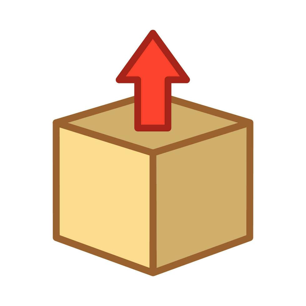 Aperto scatola pacchetto simbolo icona vettore design illustrazione