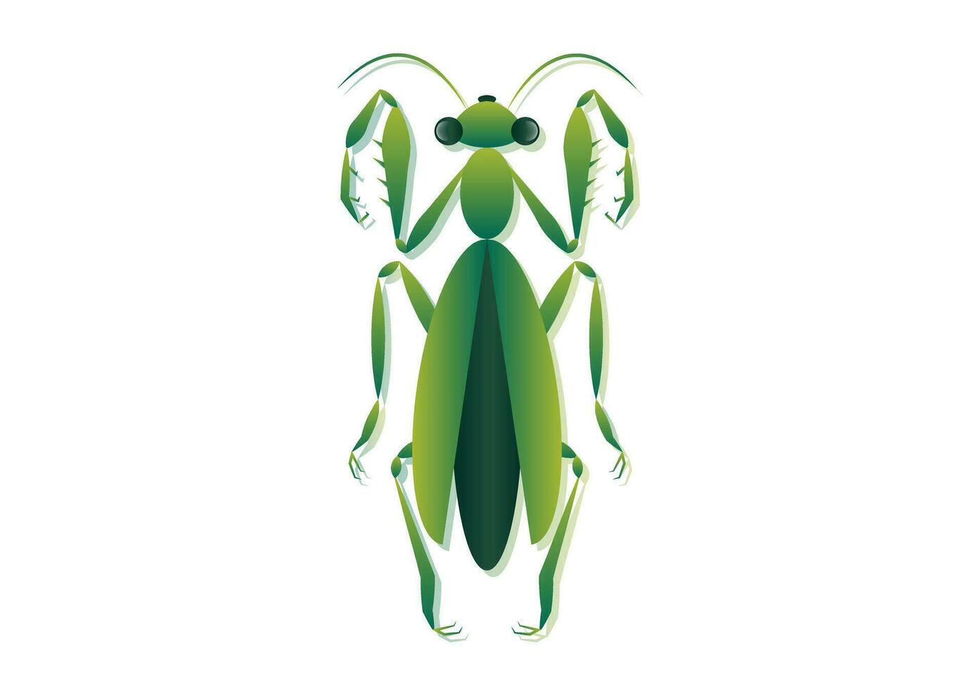 preghiere mantide vettore arte. verde cavalletta clipart isolato su bianca sfondo