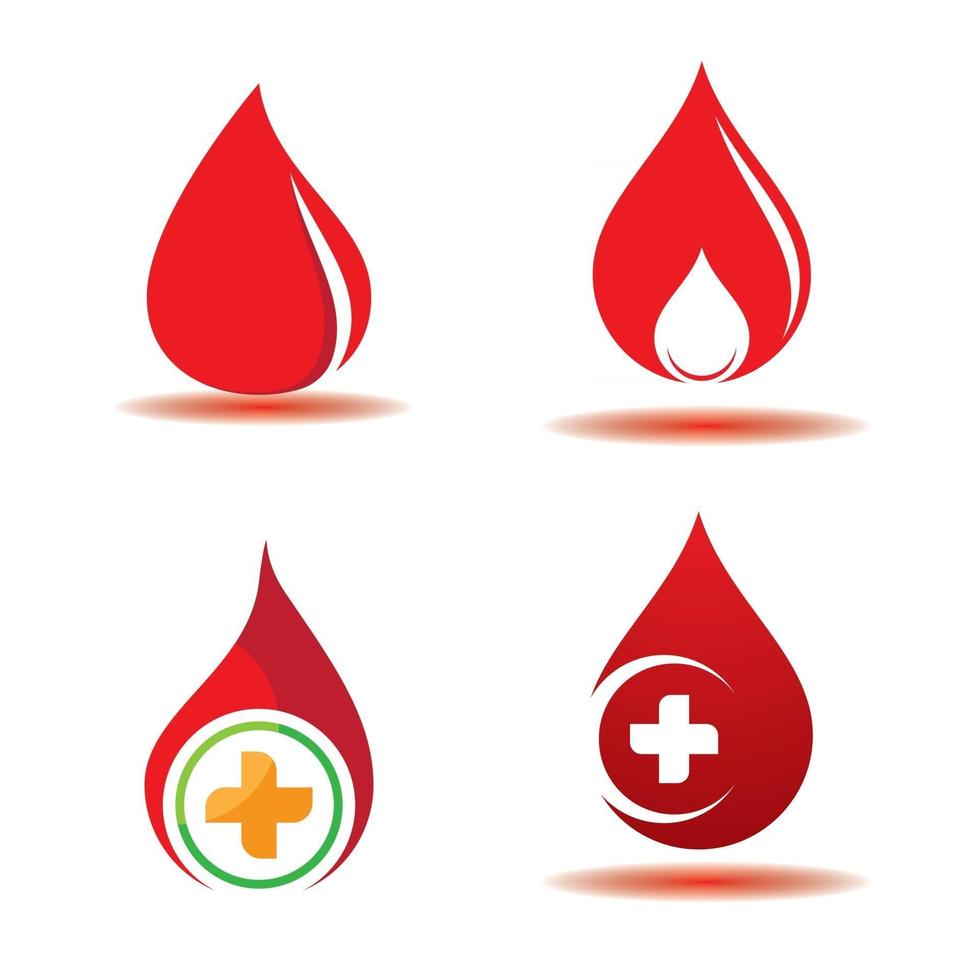 immagini del logo goccia di sangue vettore