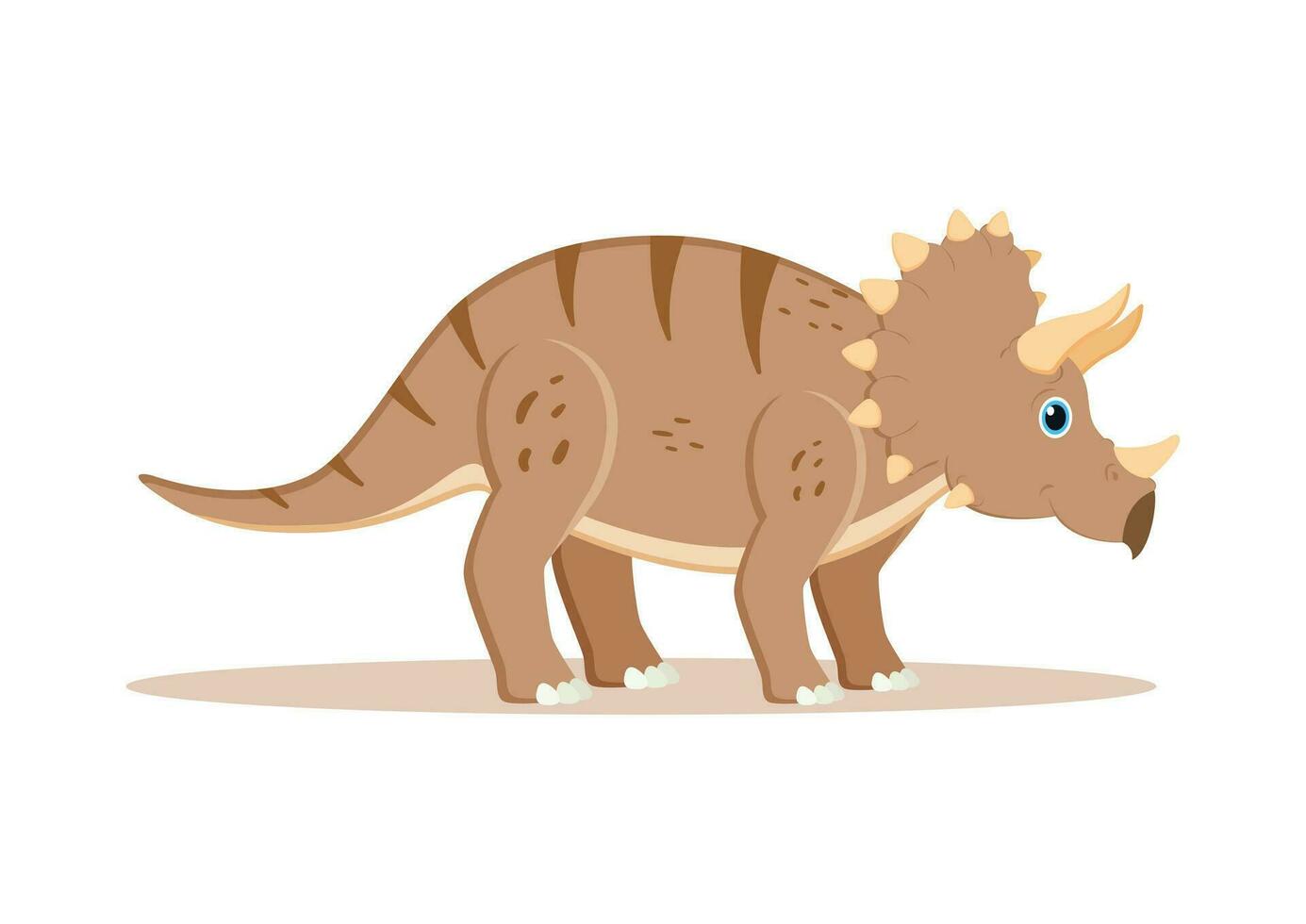 triceratopo dinosauro cartone animato personaggio vettore illustrazione