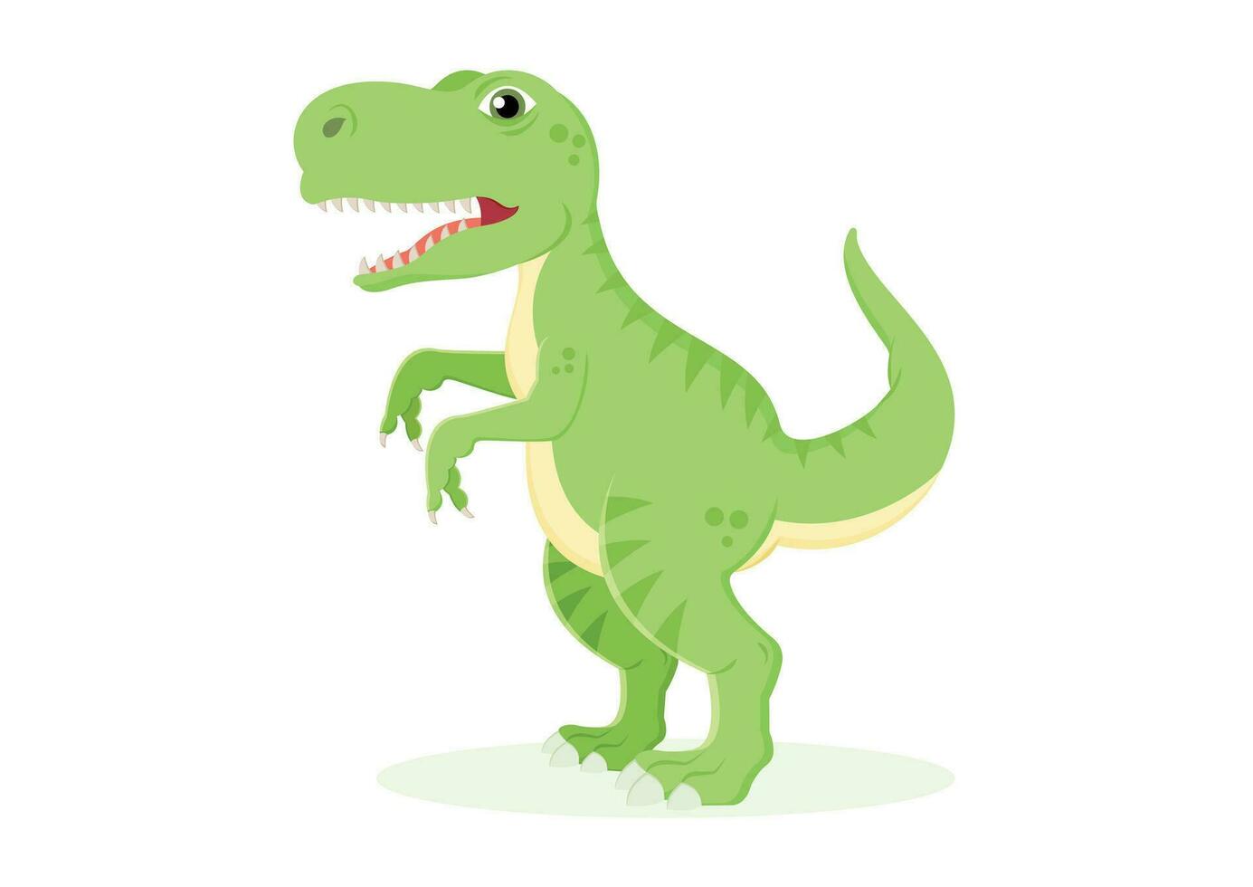 t-rex dinosauro cartone animato personaggio vettore illustrazione