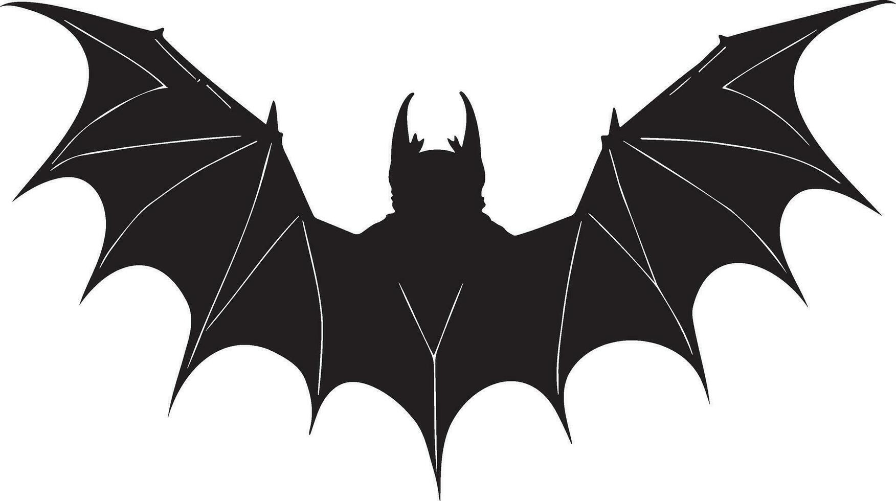 nero pipistrello di Halloween vettore