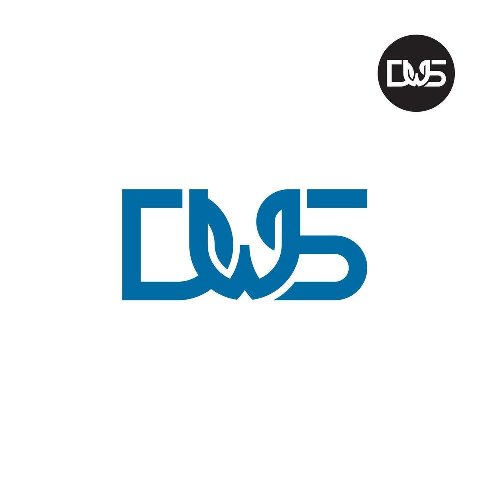 lettera dws monogramma logo design vettore