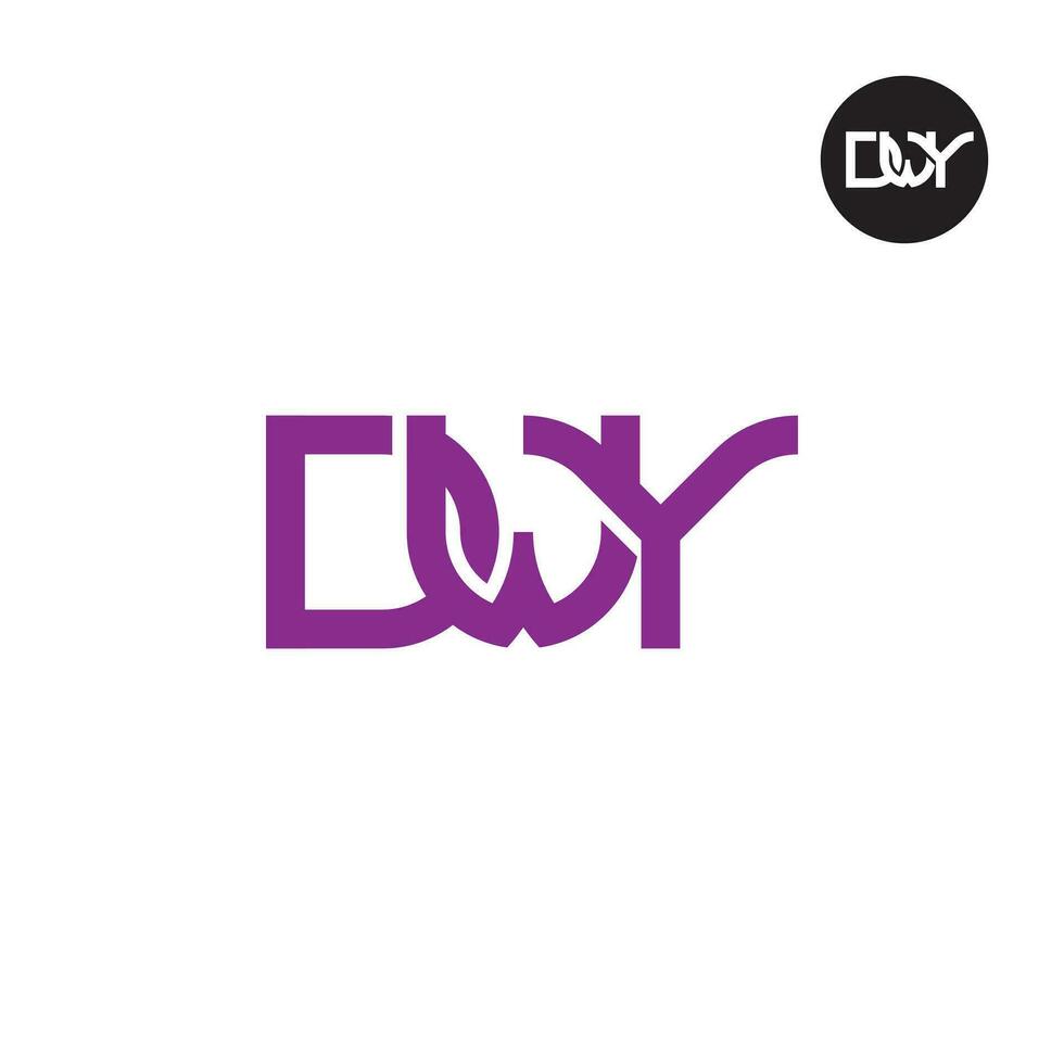 lettera dwy monogramma logo design vettore