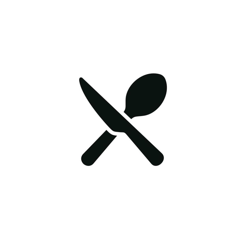 ristorante icona isolato su bianca sfondo. cucchiaio e coltello icona vettore