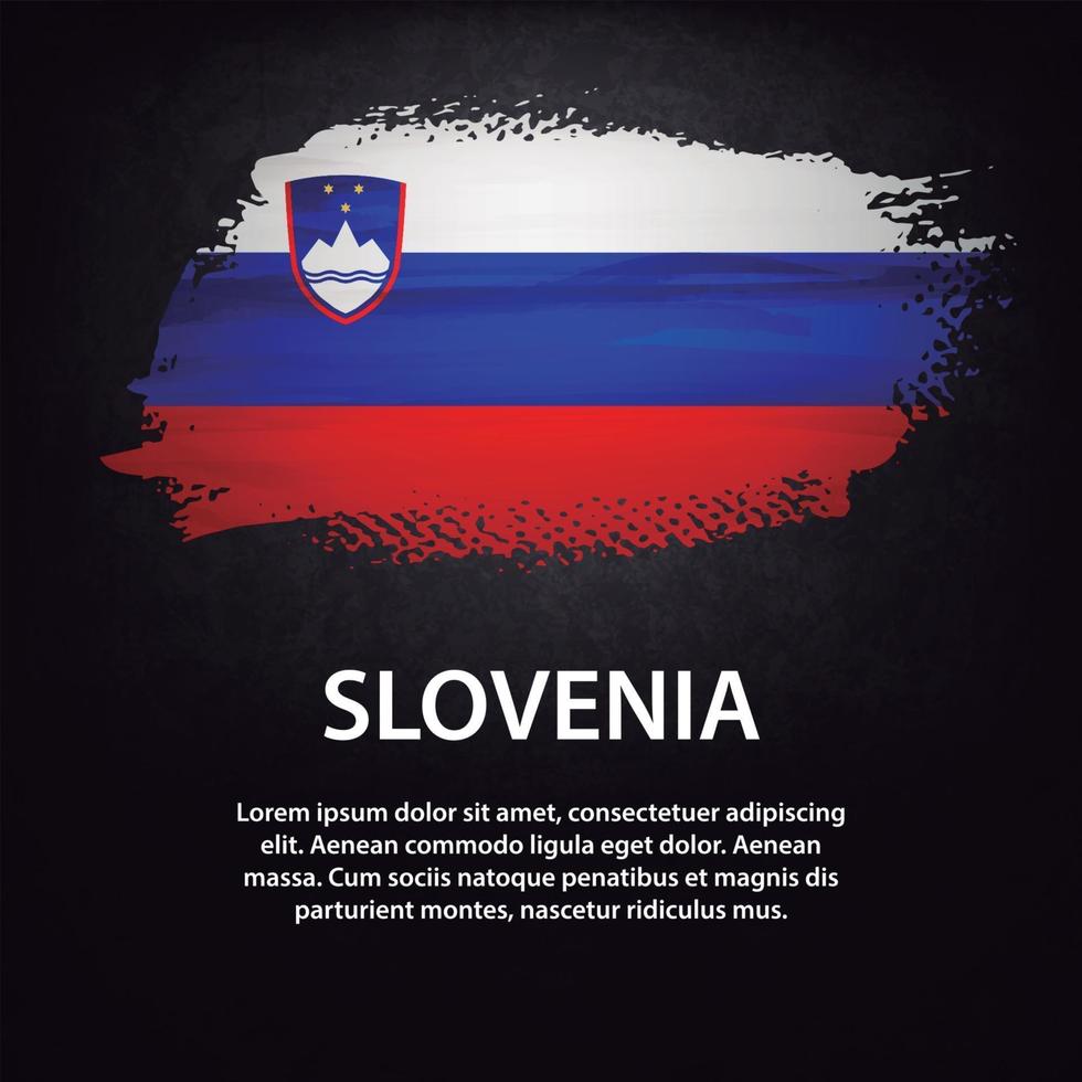 pennello bandiera slovenia vettore