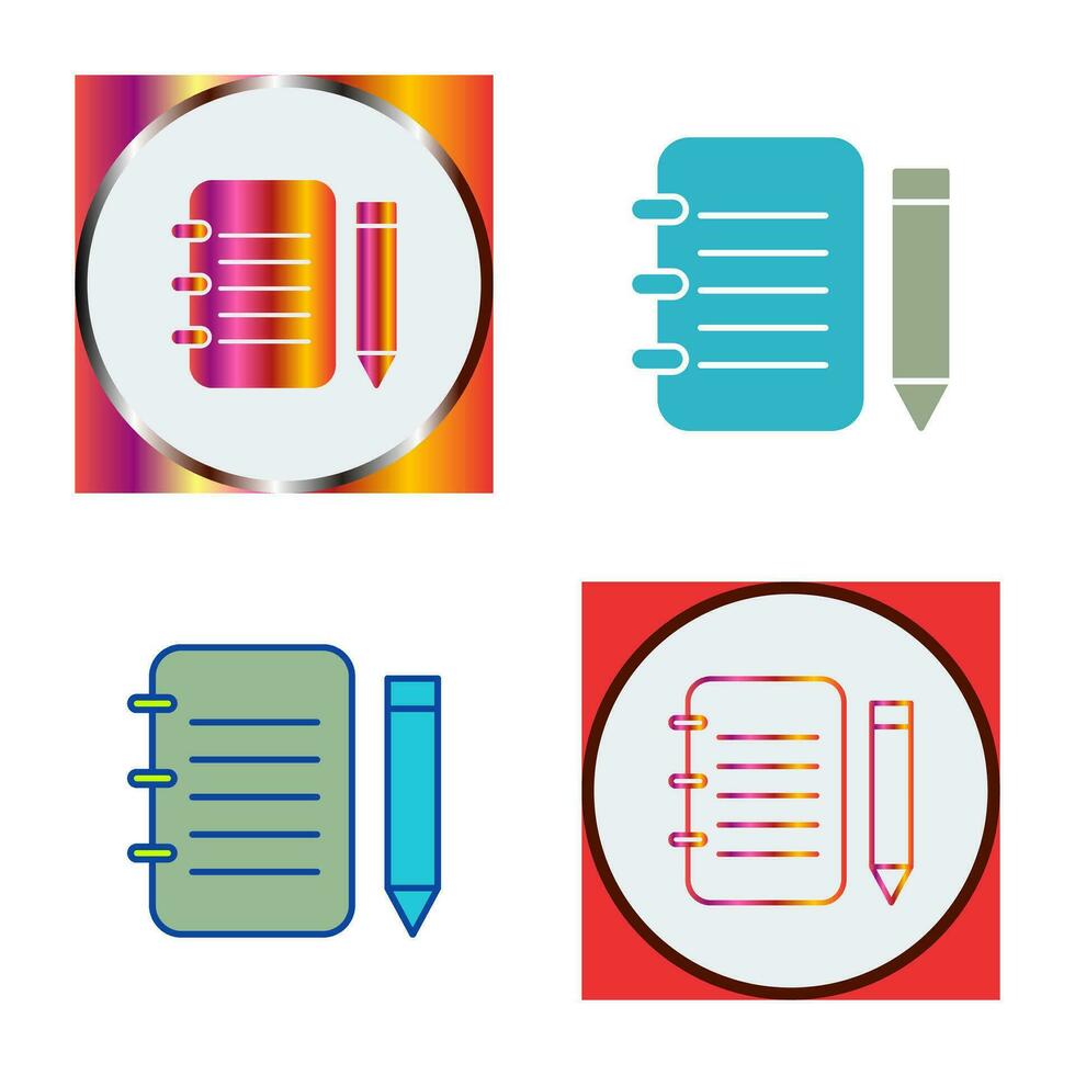 unico bloc notes vettore icona
