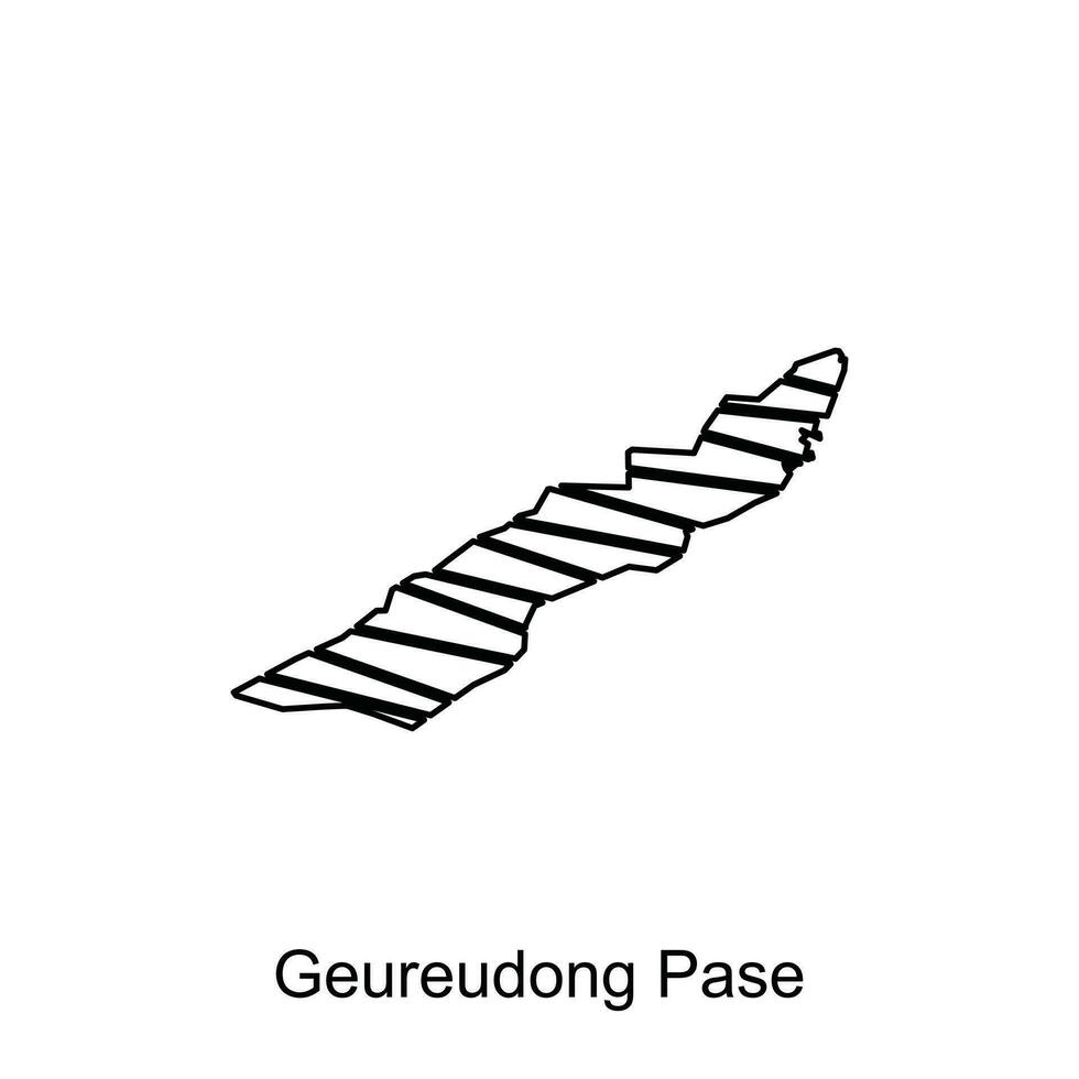 carta geografica di geureudong passo città illustrazione design modello, adatto per il tuo azienda vettore