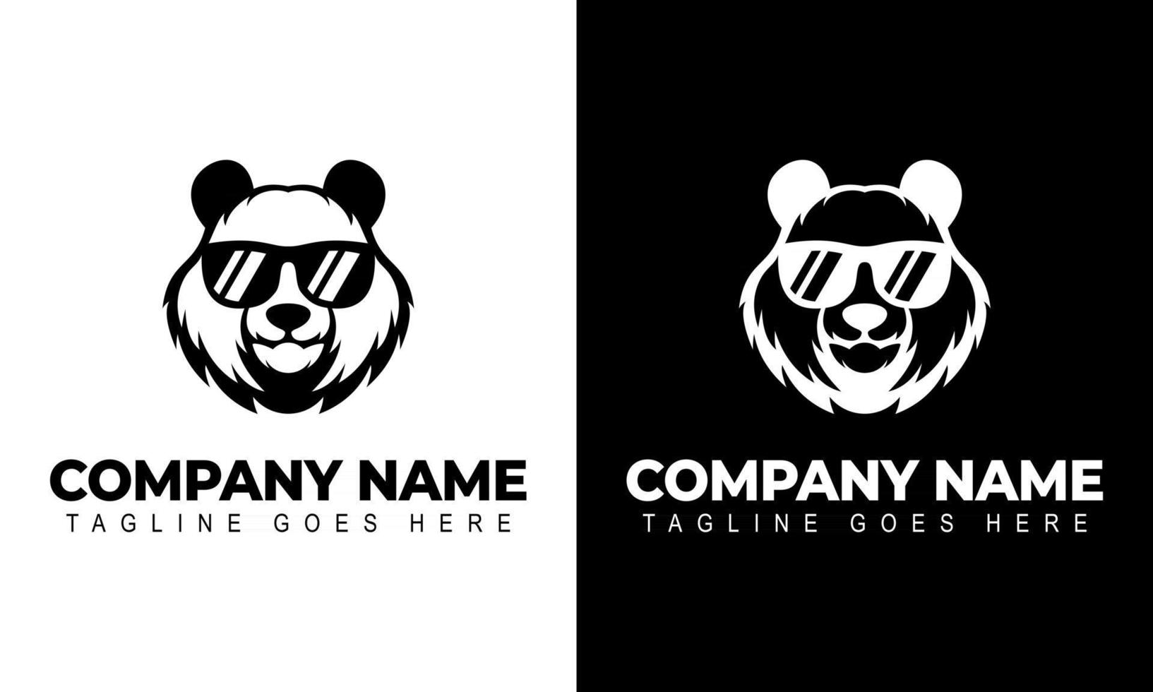 ilustration grafica vettoriale del modello di progettazione del logo della testa del panda. moderno