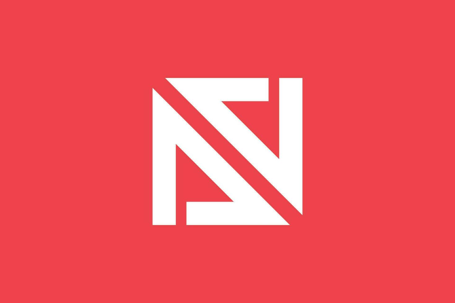 lettera n S di moda vettore logo design