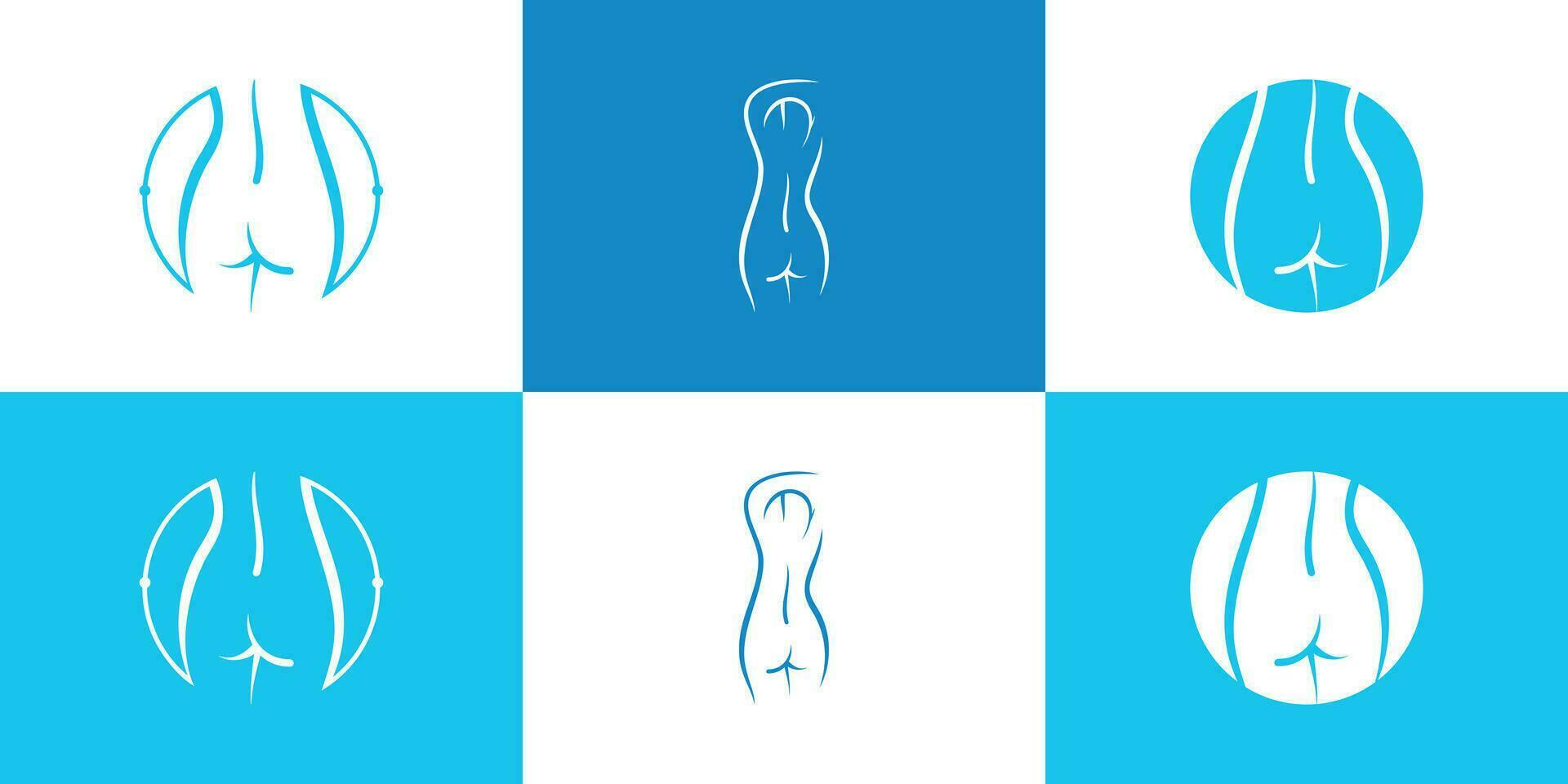 impostato donne Salute simbolo logo creativo concetto premio vettore