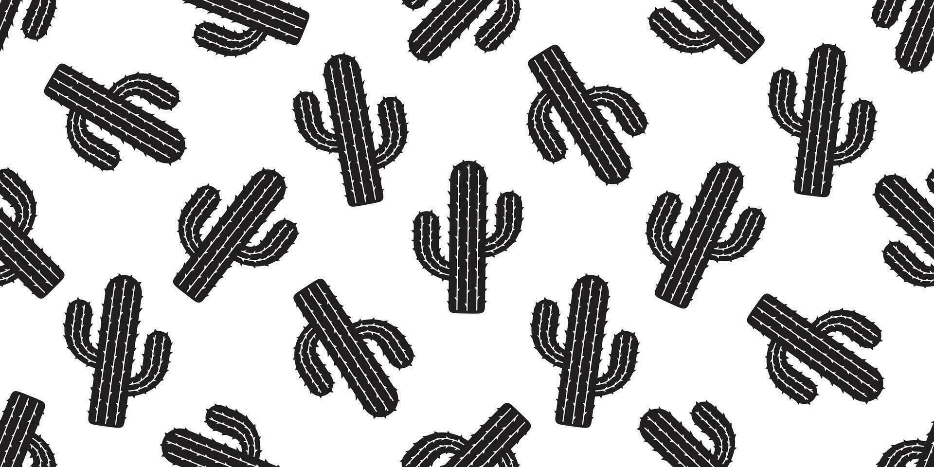 cactus senza soluzione di continuità modello vettore deserto botanica fiore estate giardino pianta sciarpa isolato ripetere sfondo piastrella sfondo illustrazione scarabocchio design