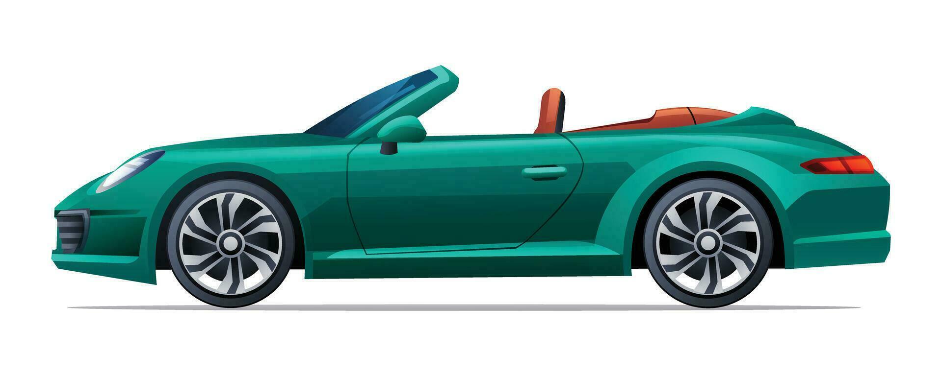 auto vettore illustrazione. convertibile auto lato Visualizza isolato su bianca sfondo