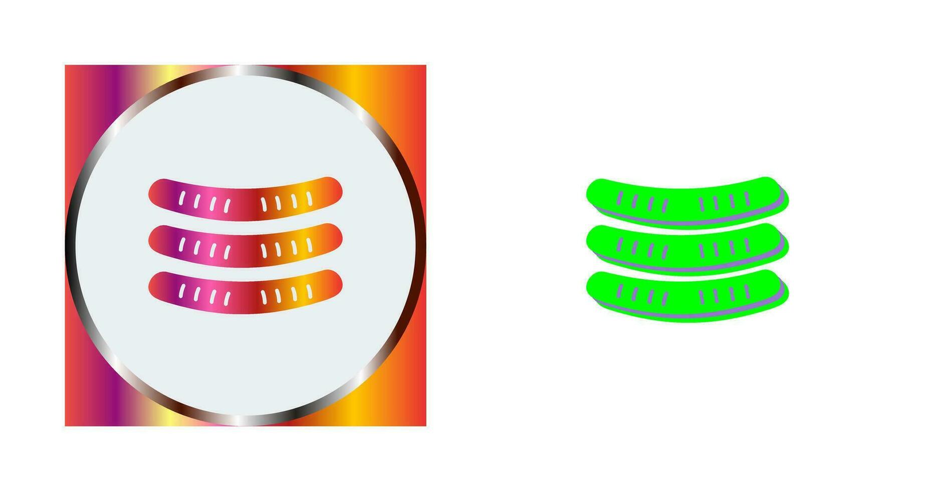 salsicce vettore icona