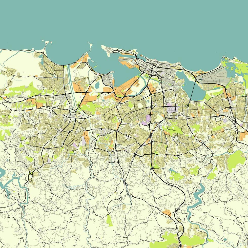 carta geografica di san Giovanni, puerto stecca vettore