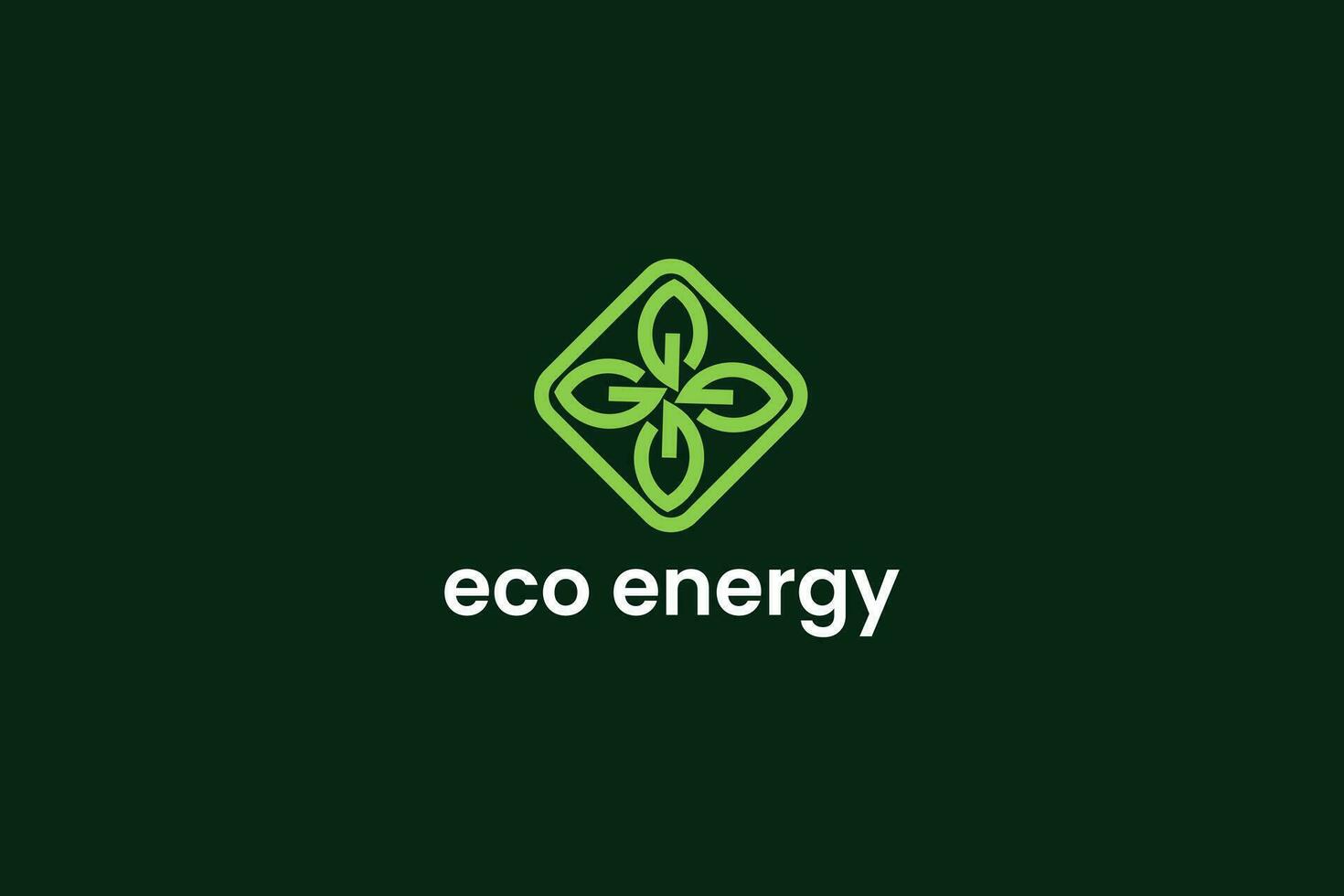 eco energia logo vettore icona illustrazione