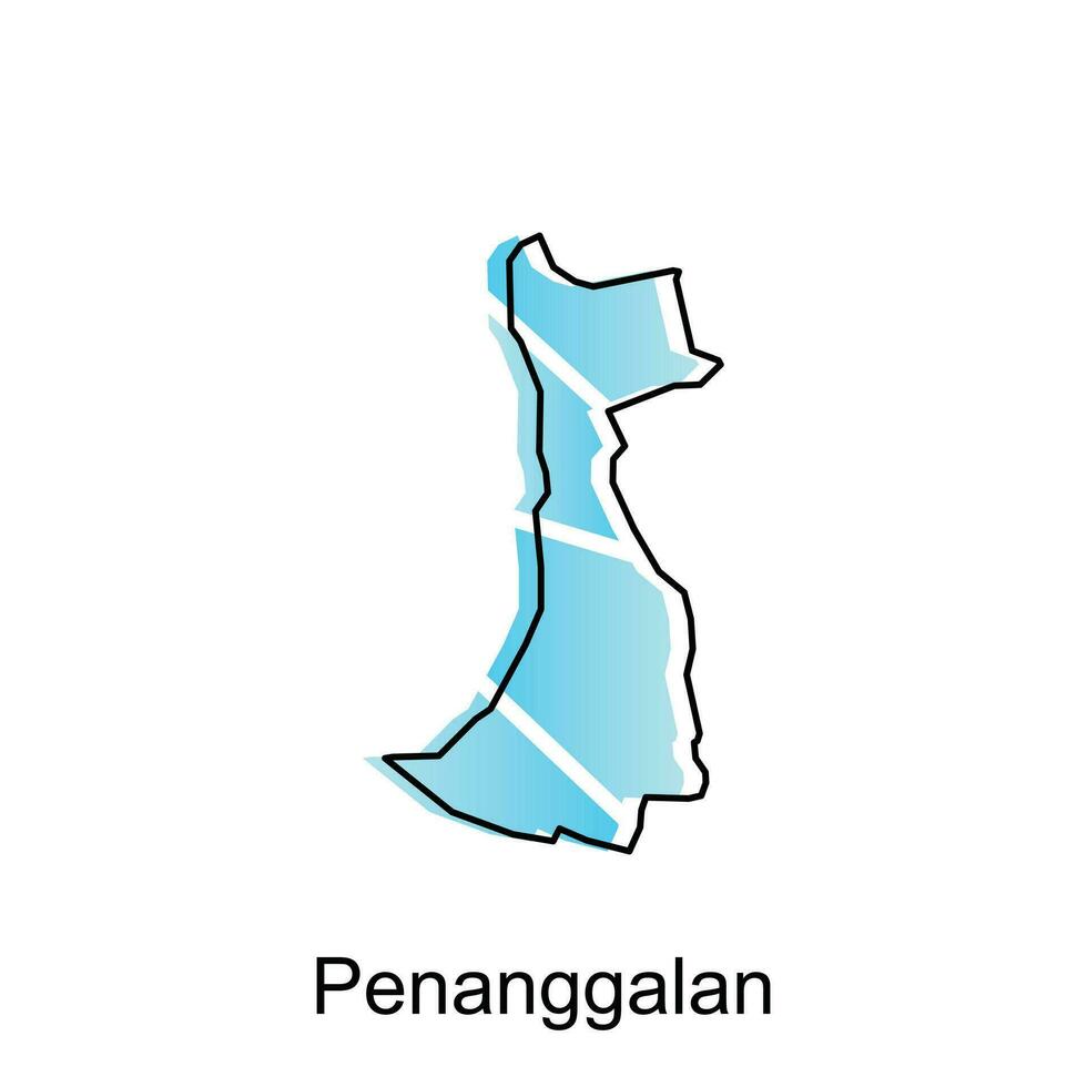 penanggalan carta geografica città. vettore carta geografica di Provincia Aceh capitale nazione colorato disegno, illustrazione design modello su bianca sfondo