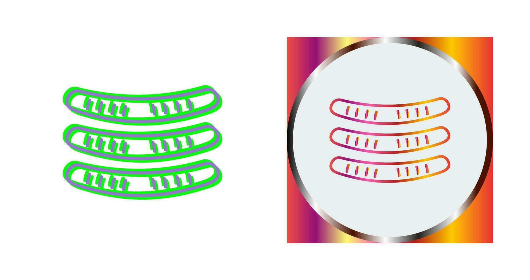 salsicce vettore icona
