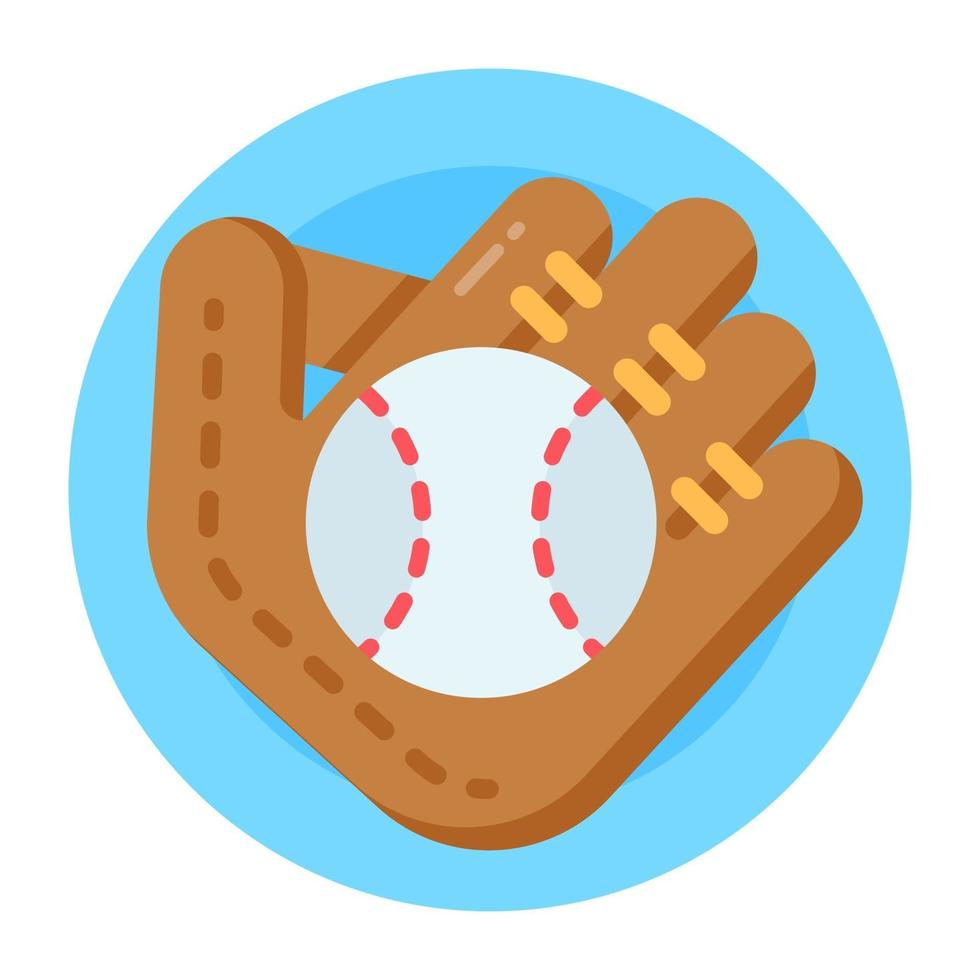 guanto da baseball sportivo vettore