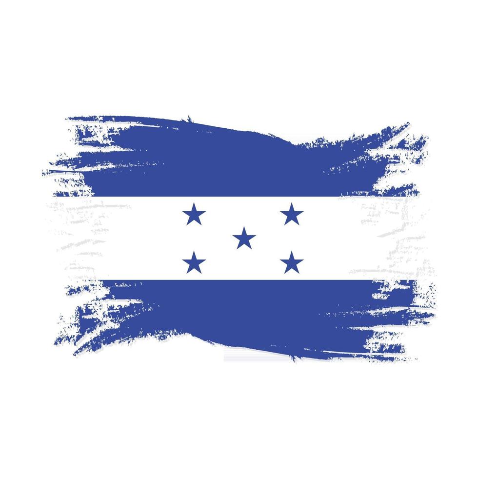 bandiera dell'honduras con pennello acquerello vettore