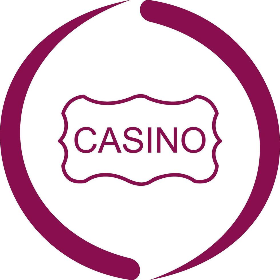 casinò cartello vettore icona