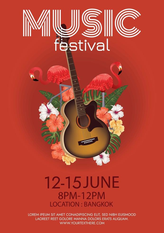 poster del festival musicale per musica dal vivo vettore