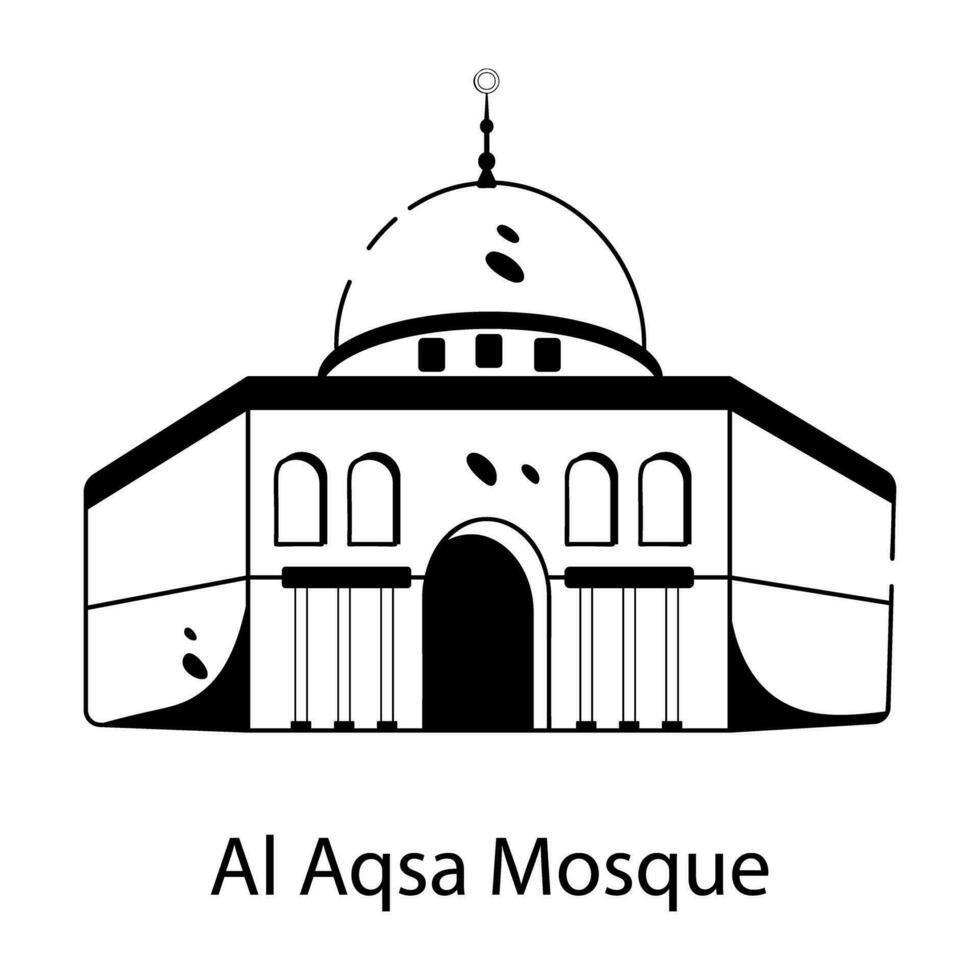 moschea di al aqsa vettore