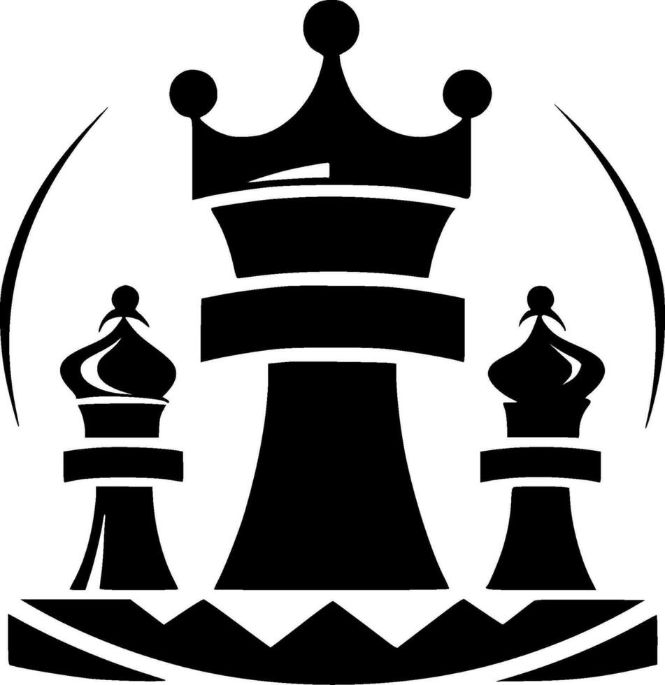scacchi, minimalista e semplice silhouette - vettore illustrazione