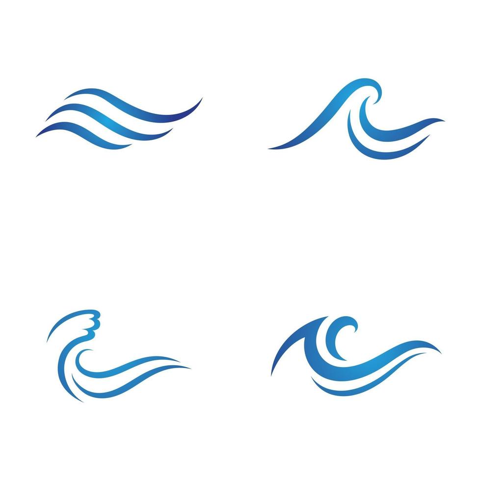 modello di progettazione del logo dell'acqua dell'onda vettore