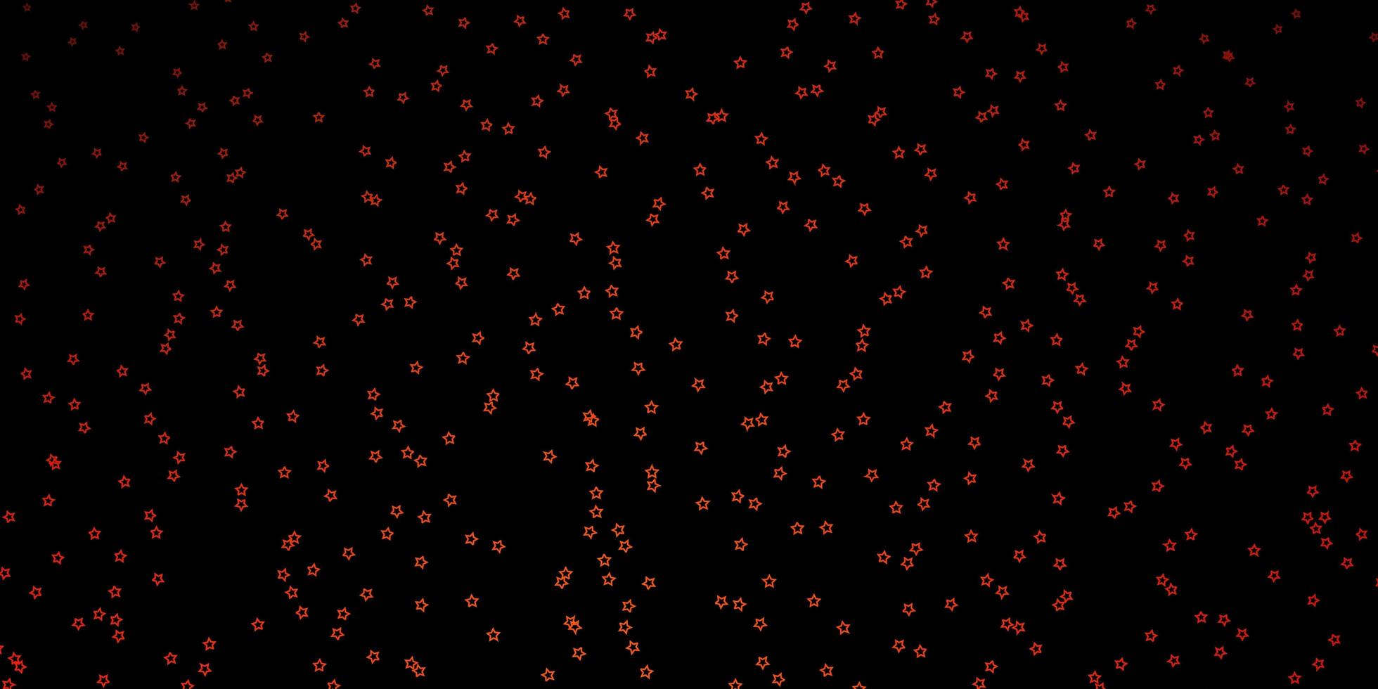 modello vettoriale arancione scuro con stelle astratte.