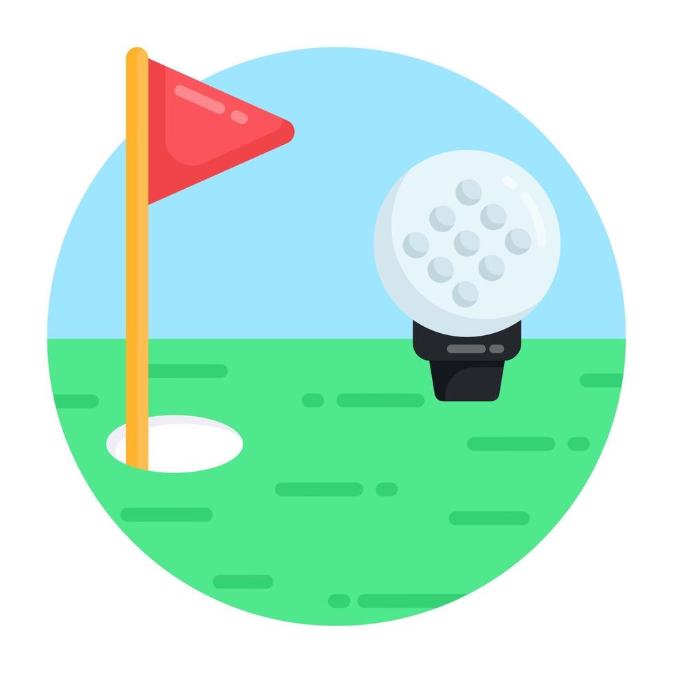 bandiera e guardiamarina da golf vettore