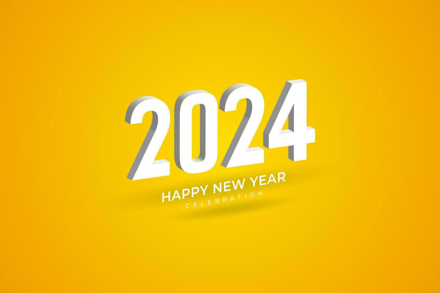 contento nuovo anno 2024. festivo realistico decorazione. celebrare 2024 festa. vettore