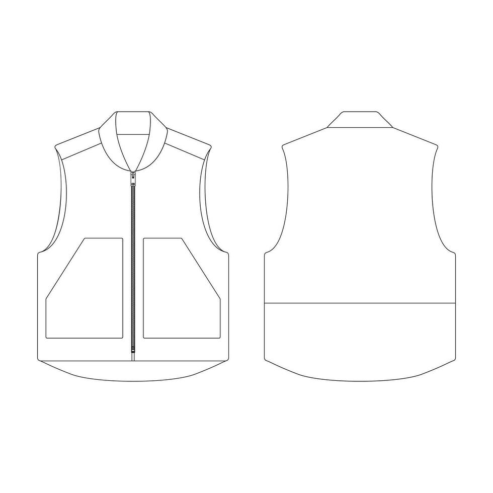 modello veste canguro tasca vettore illustrazione piatto design schema capi di abbigliamento collezione