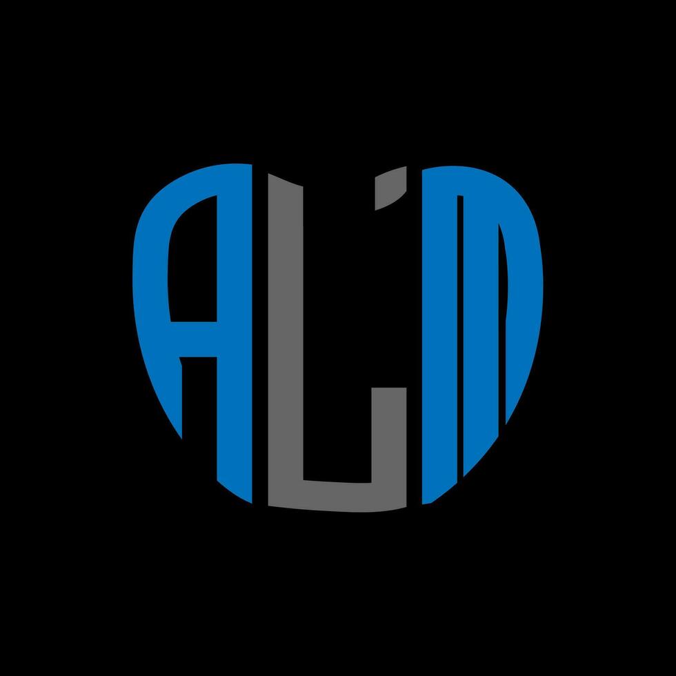 alm lettera logo creativo design. alm unico design. vettore