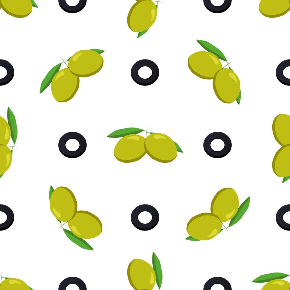 illustrazione sul tema del motivo luminoso olive italiane vettore